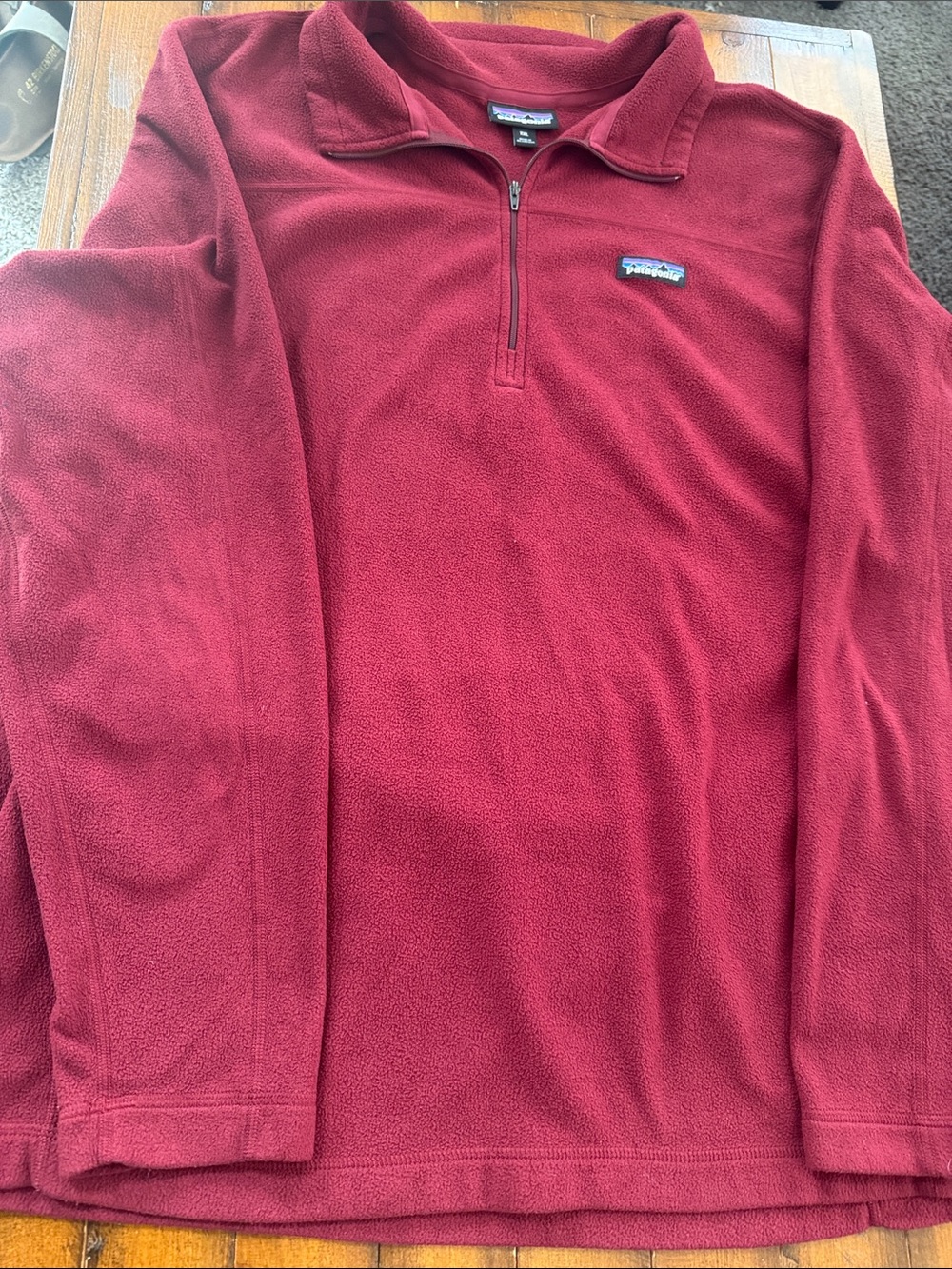 Patagonia Men’s Burgundy Half-Zip Fleece Pullover